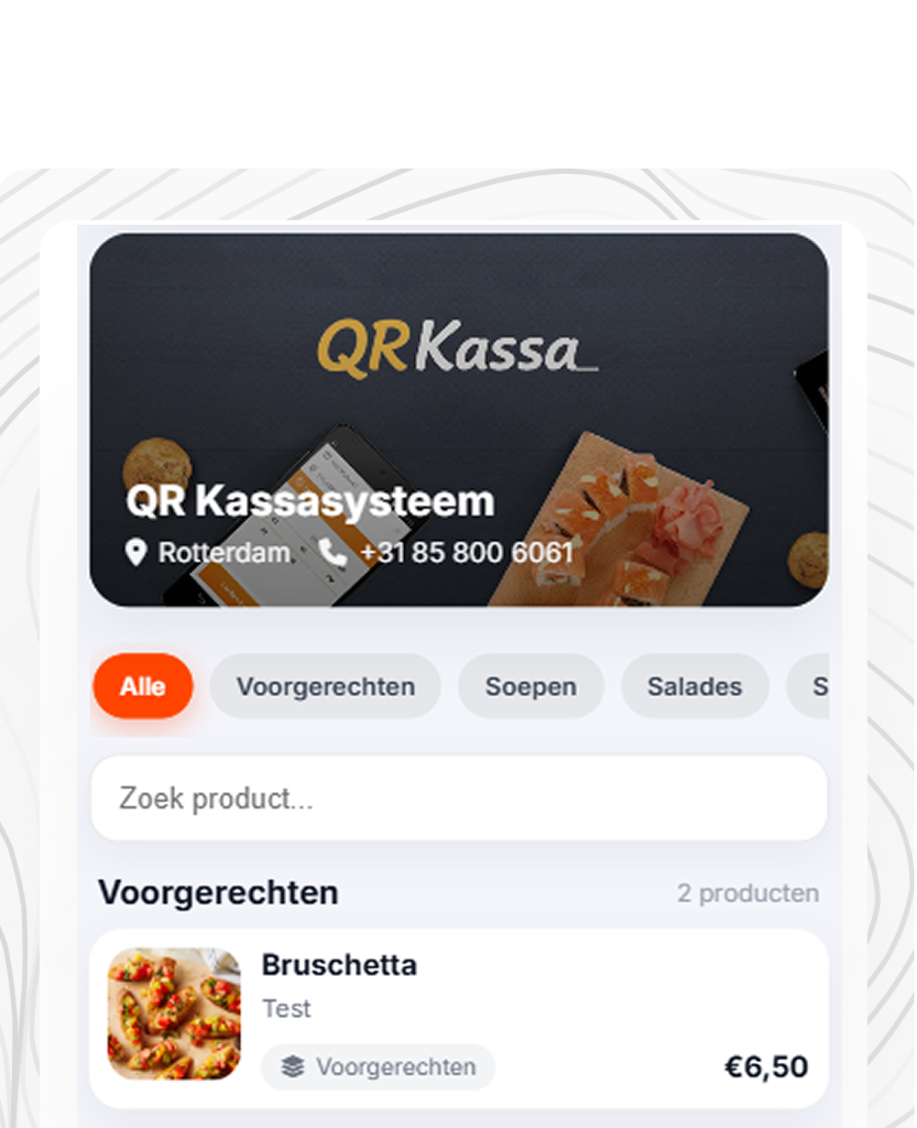 QR menu demo